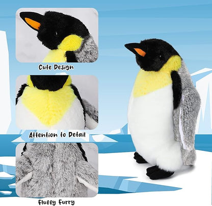 Penguin Plush Toy, 10" Stuffed Animal Small Plushie Doll, Soft Fluffy Like Real Penguin Hugging Toy - Present for Every Age &amp; Occasion