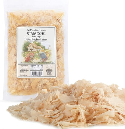 Purrfectpaws Premium Dried Chicken Flakes: Delicious Treats for Dogs &amp; Cats - All-Natural and High in Protein - 4oz Bag