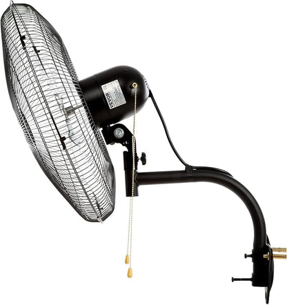 VEVOR Wall Mount Fan, 2 PCS 18 inch Oscillating, 3-speed High Velocity Max. 4000 CFM Industrial Wall Fan for Indoor, Commercial, Residential, Warehouse, Greenhouse, Workshop, Basement, Garage,Black