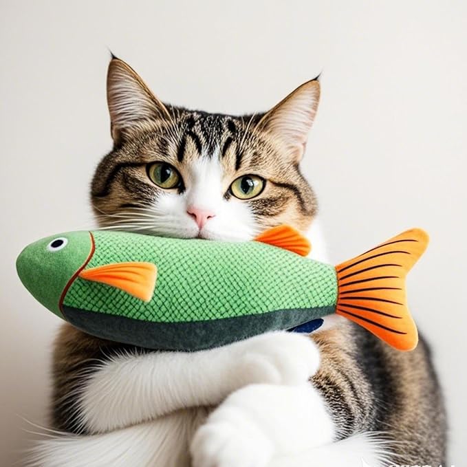 Cat Toys for Bored Indoor Adult Cats - Catnip Toys for Mental Stimulation, Interactive &amp; Durable Kicker Toys for Solo Play, Best for Lazy Or Senior Cats (Yellow)