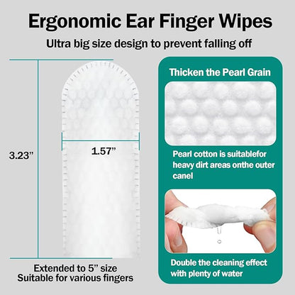 Dog Ear Cleaner Wipes Grooming Kit Care for Dogs &amp; Cats Pet Ear Relief Gently Remove Ear Wax Debris and Smelly 50 Pcs Unscented