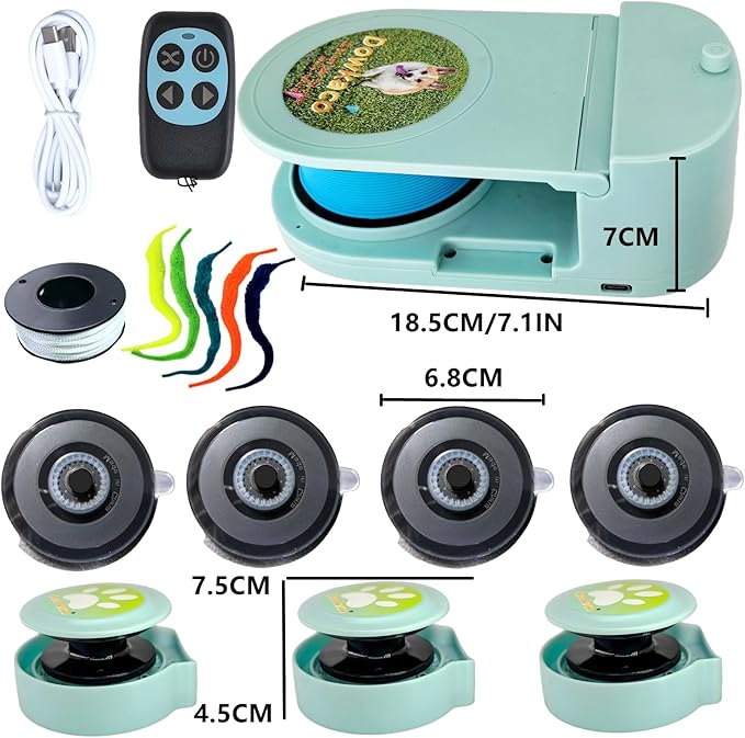 Wireless Remote Control Interactive Cat Toy for Indoor Cats, Self-Moving Worm Plush Mouse Chase Toy, Automatic Prey Simulation with Adjustable Speed, Durable &amp; Rechargeable Kitten Exercise Toy