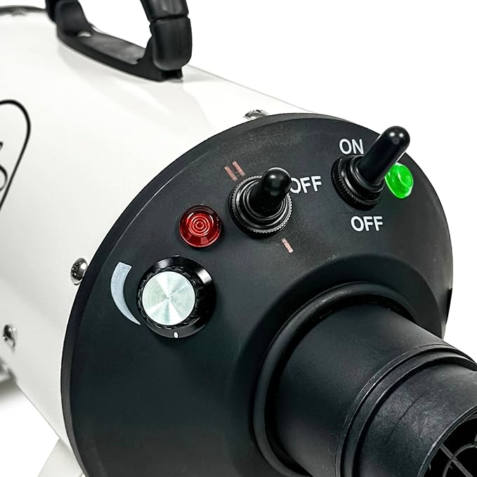 Flying Pig High Velocity Dog Pet Grooming Dryer w/Heater (Flying One, White w/Black Logo)