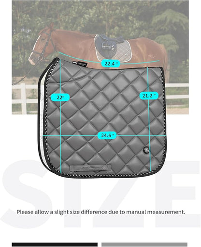 Harrison Howard Dressage Saddle Pad High-Performance Leather Saddle Pad for Horse Riding with Excellent Shock Absorption