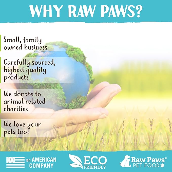 Raw Paws Signature Blend Pet Food for Dogs &amp; Cats - Beef Recipe, 1-lb Rolls (10 Pack) - Fresh Pet Food Made in USA, Grass-Fed Beef Log, Natural Dog Food Rolls, Raw Frozen Dog Food &amp; Cat Food