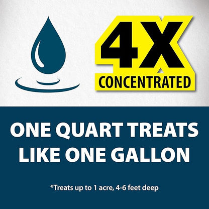 Airmax Twilight Blue Pond Dye 4X Concentrate for Outdoor Ponds &amp; Lakes, Natural Pond Colorant &amp; Beauty Enhancer, Block Ultraviolet Rays, Fish, Bird &amp; Livestock Safe, Easy Liquid Application,1 Quart