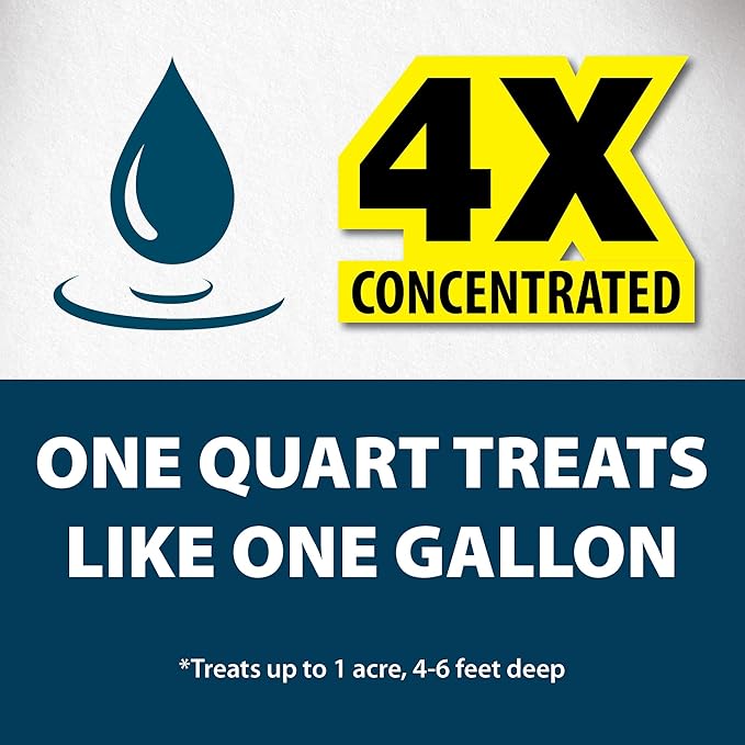 Airmax Black DyeMond Pond Dye 4X Concentrate for Outdoor Ponds &amp; Lakes, Natural Pond Colorant &amp; Beauty Enhancer, Block Ultraviolet Rays, Fish, Bird &amp; Livestock Safe, Easy Liquid Application, 1 Quart