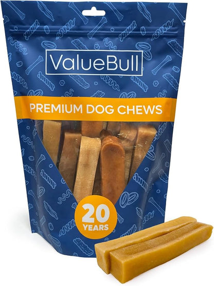 ValueBull Himalayan Yak Cheese Dog Chews, Large, 10 ct - Long Lasting for Aggressive Chewers, All Natural, Healthy &amp; Safe, Low Odor Nepal Yak Milk Chews