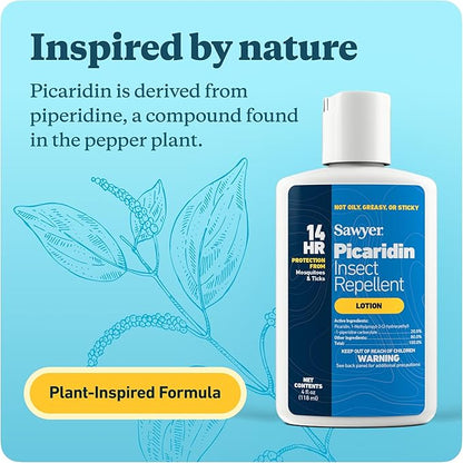 Sawyer Products SP564 Premium Insect Repellent with 20% Picaridin, Lotion, 4-Ounce