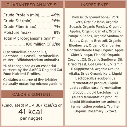 Primal Freeze Dried Raw Dog Food Nuggets, Pork, Complete &amp; Balanced Meal, Also Use as Topper or Treat, Premium, Healthy, Grain Free, High Protein Raw Dog Food, 14 oz (Pack of 2)