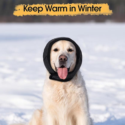 Dog Calming Hoodie, Dog Ear Muffs Noise Protection &amp; Anxiety Relief, No Shake Ear Wraps for Dogs Quiet Ears Cover Headband for Fireworks Grooming Swimming Bathing Force Drying