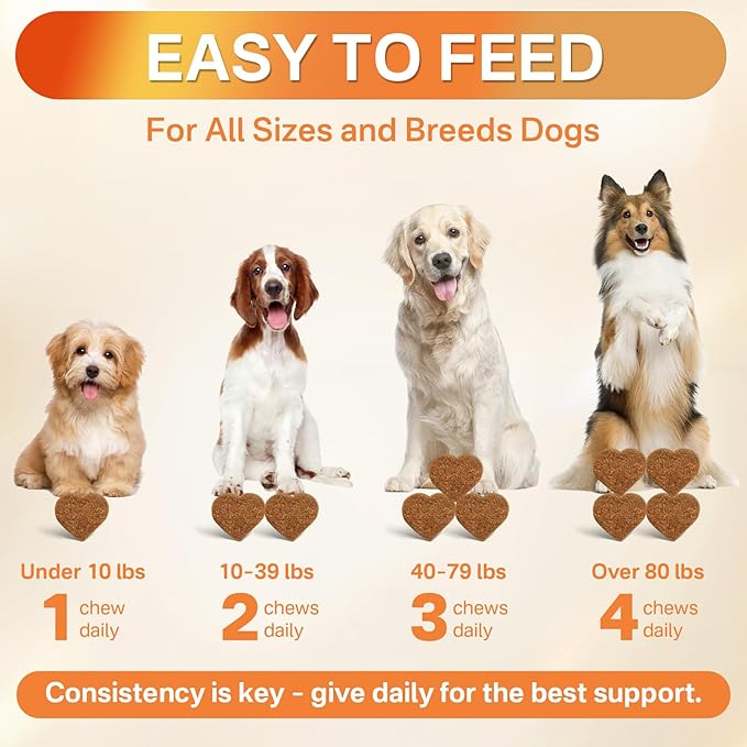 5-in-1 Dog Flea and Tick Treatment Chewable, Natural Flea and Tick Prevention for Dogs Chewable - Flea &amp; Tick | Hip &amp; Joint | Skin &amp; Coat | Immunity Support | Digestive for All Breeds &amp; Sizes