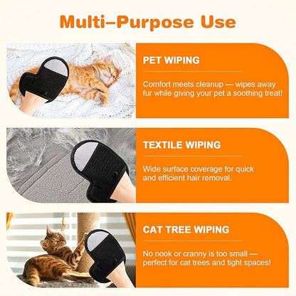 Pet Hair Removal Gloves, Electrostatic Pet Hair Remover Glove for Cats &amp; Dogs