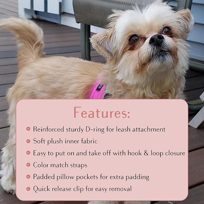 Comfort fit Step-in Dog &amp; Puppy Harness - Comfortable All Weather Dog Vest Harness: Adjustable, Soft Padded, Easy to Put-on for Small, Medium-Sized Dogs.
