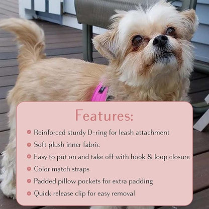 Comfort fit Step-in Dog &amp; Puppy Harness - Comfortable All Weather Dog Vest Harness: Adjustable, Soft Padded, Easy to Put-on for Small, Medium-Sized Dogs.