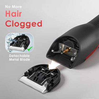 Horse Clippers,Quiet 2-Speed Horse Grooming Clippers,Rechargeable Pet Shaver for Matted Long Hair,Cordless Wide-Blade Powerful Horse Trimmer Kit for Thick Coat 
