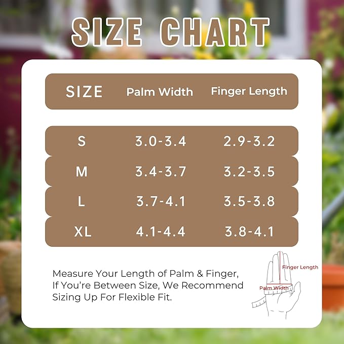 HANDLANDY Long Gardening Gloves for Men &amp; Women, Cowhide Leather Rose Pruning Gloves, Breathable Thorn Proof Gauntlet Glove (Brown-Cowhide, S)