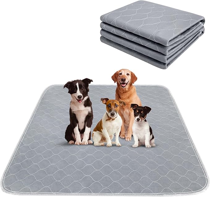 Conkote Reusable Pee Pads for Dogs Extra Large 48" x 60", Heavy Absorbency Washable Pee Pads, Waterproof &amp; Leak-Proof Dog Training Pads Non-Slip for Pet Housebreaking, Whelping, Potty, Crate