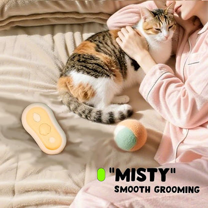 Misty - Moisturizing Pet Comb - Hair Brush with Mist, One-Click Clean, &amp; Stainless Steel Bristles - Anti-Static Deshedding - Smooth Grooming for Cats, Dogs, &amp; Small Pets - No Handle Compact Design
