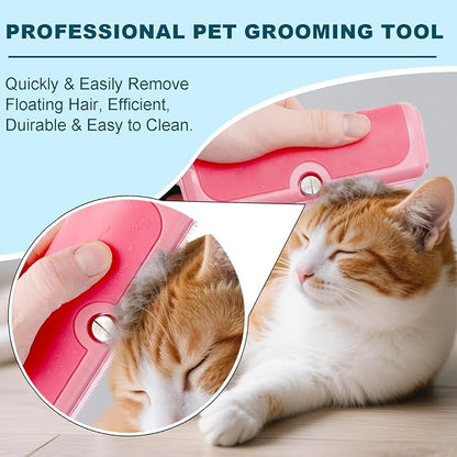 Professional Deshedding Brush for Pets – Grooming Brush for Dogs, Cats &amp; Horses – Shedding Control Comb to Reduce Pet Hair – Ergonomic, Easy Clean Pet Hair Remover Tool
