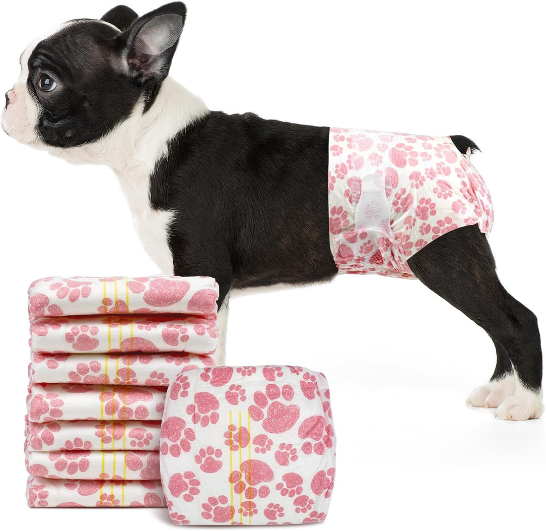 Female Dog Diapers 48 Count Disposable Leakproof Puppy Diapers XXS- Medium