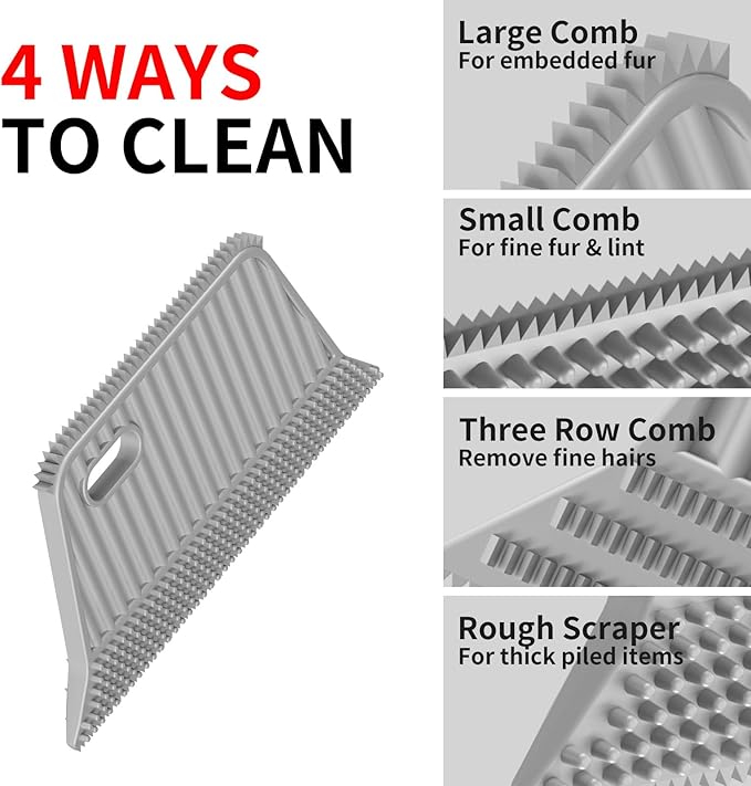 Carpet Rake,Lint Remover,Carpet Rake for Pet Hair Removal,Lint Brush,Lint Shaver for Carpets, Car Mat,Couch,Pet Bed,Furniture &amp; Rug(3-Pack)