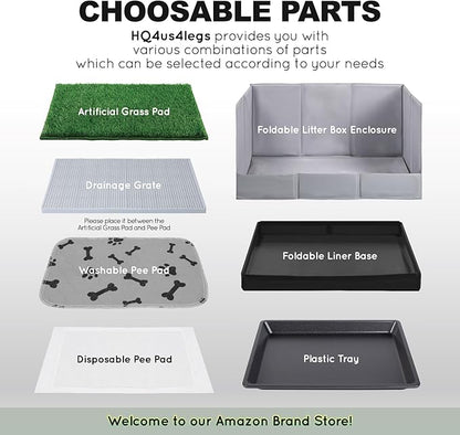Dog Grass Pad with Tray Small 23" x 16", Dog Potty (No Grate) with Ultra-Absorbent Artificial Grass for Dogs with Hemmed Edge, Pee Pads for Dogs, Odor Free, Litter Box for Balcony