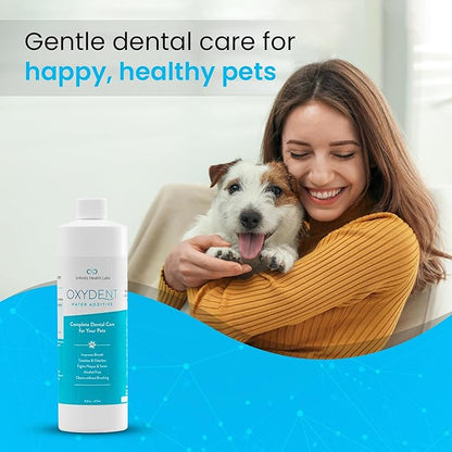 Oxydent Premium Pet Dental Care Solution - Pet Water Additive &amp; Mouthwash for Teeth Cleaning - Eliminate Bad Dog &amp; Cat Bad Breath - Dog Dental Rinse - Fights Tartar &amp; Plaque