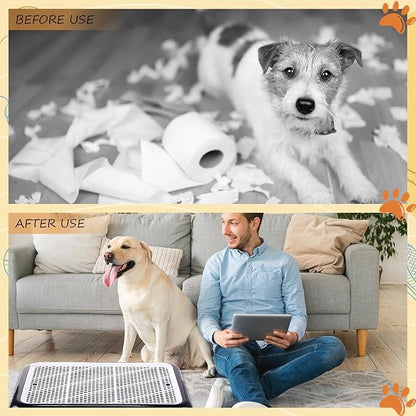 Mifoci 2 Pcs Dog Pee Pad Holder Potty Tray Portable Dog Litter Box Toilet Training for Indoor Outdoor Small Medium Large Pet Puppy(25.6 x 18.9 Inch)