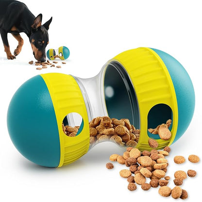 Interactive Dog Puzzle Toys for Indoor Adjustable Food Dispensing Treat Dispenser Ball &amp; Slow Feeder for Large/Medium/Small Dog to Keep Them Busy, Green