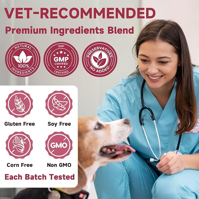 Glucosamine for Dogs - Joint Supplement for Dogs with Chondroitin, MSM, Omega 3, Hemp, Turmeric for Dog Joint Pain Relief, Dog Joint Supplement with Calcium Support Cartilage &amp; Bone Health, 180 Chews