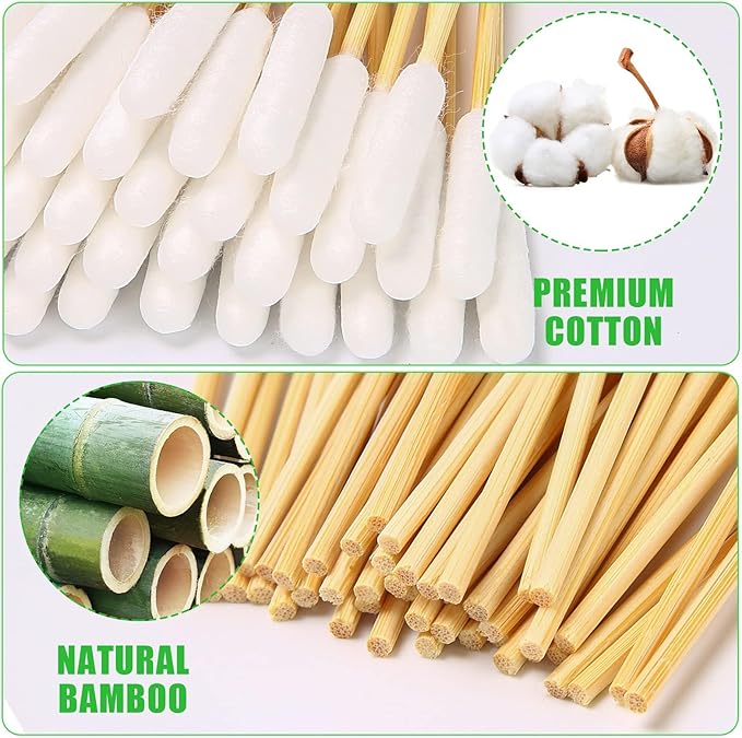 Long Cotton Swabs for Dog Ear Cleaning, 500pcs, 4.7 Inch Biodegradable Cotton Tips, Pet Ear Care &amp; Wound Treatment, Eco-Friendly Dog Ear Swabs