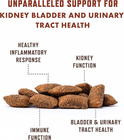 Rocco &amp; Roxie Cat Urinary Tract Health Supplement, Cranberry and D-Mannose for Kidney, Bladder, and UT Support, Vet Recommended Chicken Flavored Crunchy Chews Cats Love, Made in USA