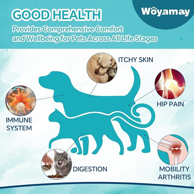 Camling Oil for Dogs and Cats - Camling Oil Drops Rich in Omega 3, 6, 9 and Organic Extract Helps Pets with Аnxiеty &amp; Strеss, Hip &amp; Joint, Skin &amp; Coat Support (4 Pack)