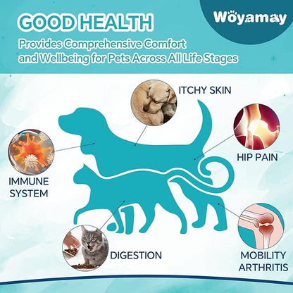 Camling Oil for Dogs and Cats - Camling Oil Drops Rich in Omega 3, 6, 9 and Organic Extract Helps Pets with Аnxiеty &amp; Strеss, Hip &amp; Joint, Skin &amp; Coat Support (4 Pack)