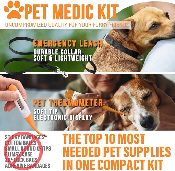 EVERLIT Pet Medic First Aid Kit | 95 Pcs Vet-Approved Medical, Outdoor &amp; Emergency Supplies for Dogs, Cats, Animal Care | Travel-Friendly Compact Bag for Home, Car and Travel (Valentine Lace)
