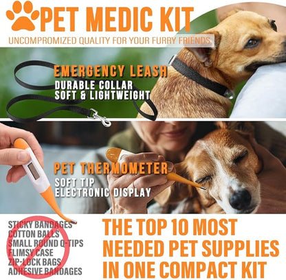 EVERLIT Pet Medic First Aid Kit | 95 Pcs Vet-Approved Medical, Outdoor &amp; Emergency Supplies for Dogs, Cats, Animal Care | Travel-Friendly Compact Bag for Home, Car and Travel (Valentine Lace)