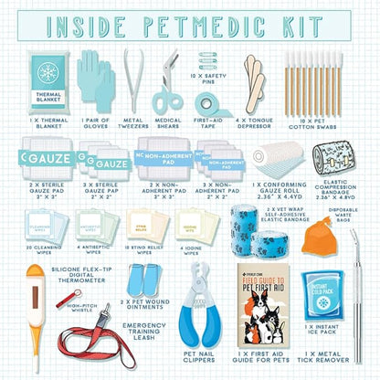 EVERLIT Pet Medic First Aid Kit | 95 Pcs Vet-Approved Medical, Outdoor &amp; Emergency Supplies for Dogs, Cats, Animal Care | Travel-Friendly Compact Bag for Home, Car and Travel (Valentine Lace)