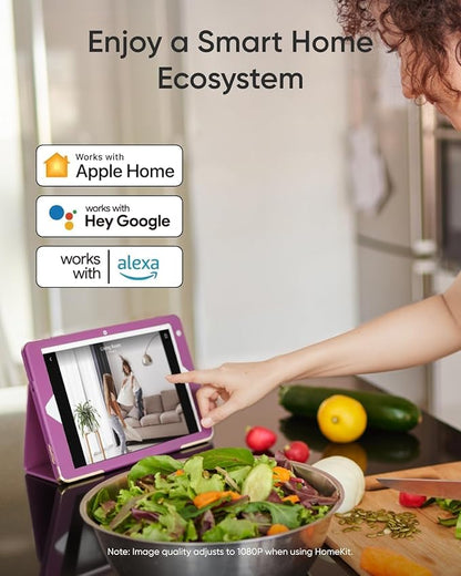 eufy Indoor Cam E30 2-Cam Kit, Latest Generation, 4K UHD Security Camera, Pet/Dog/Baby Camera with Phone app, Color Night Vision, Human/Pet Auto Tracking, 360 Pan-Tilt, Works with Homekit