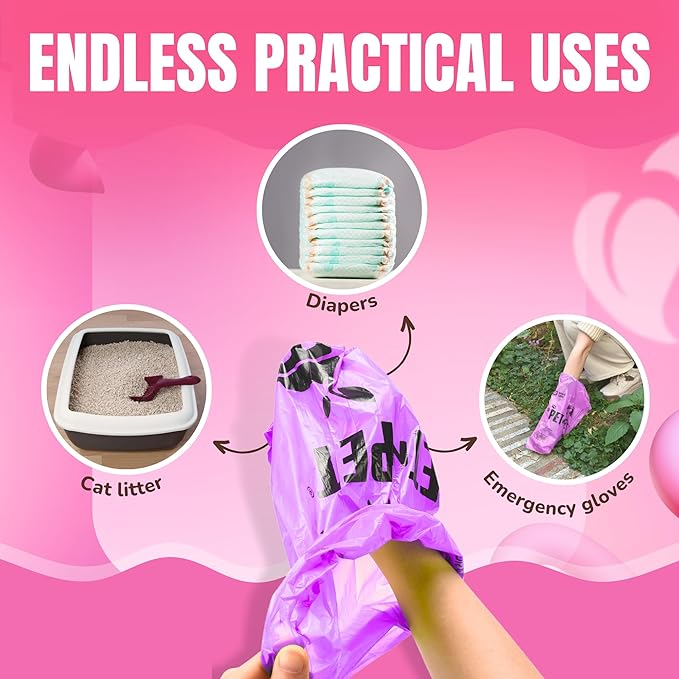 Pet N Pet Poop Bags for Dogs, 960 Counts Lavender Scented Dog Poop Bags Rolls, USDA Certified 38% Plant Based &amp; 62% PE Dogs Waste Bag, Doggie Poo Bag