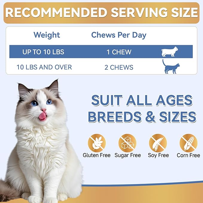 Flea and Tick Prevention for Cats, 200 Soft Chews for Fleas Treatment for Cats, Natural Cat Oral Flea Chewables Support Supplement, Flea and Tick Chews for All Breeds &amp; Sizes