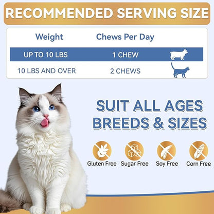 Flea and Tick Prevention for Cats, 200 Soft Chews for Fleas Treatment for Cats, Natural Cat Oral Flea Chewables Support Supplement, Flea and Tick Chews for All Breeds &amp; Sizes