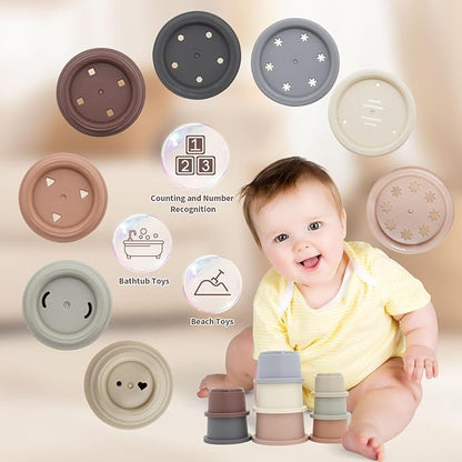 Baby Toys 6 to 18 Months, 8 in 1 Montessori Toy Set, Educational Learning Toy for Toddlers Babies Sensory Toys Newborn Infant Gifts for Boys &amp; Girls