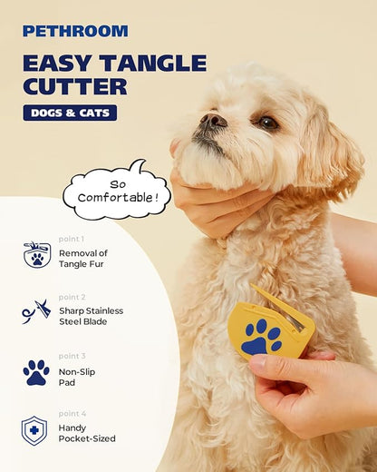 Healing Slicker Brush &amp; Matt Splitter – Gentle Detangling &amp; Shedding Control for Dogs &amp; Cats, 306 Bristles, One-Touch Hair Removal &amp; Safe Dematting Blade for Tangle-Free Grooming