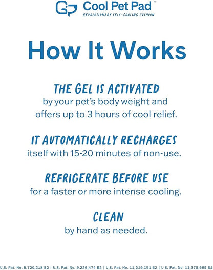 The Green Pet Shop Cool Pet Pad - Medium, Disney’s Stitch - Self-Cooling, Pressure Activated Mat for Dogs &amp; Cats from 21-45 lbs - Non-Toxic Gel, No Water Needed