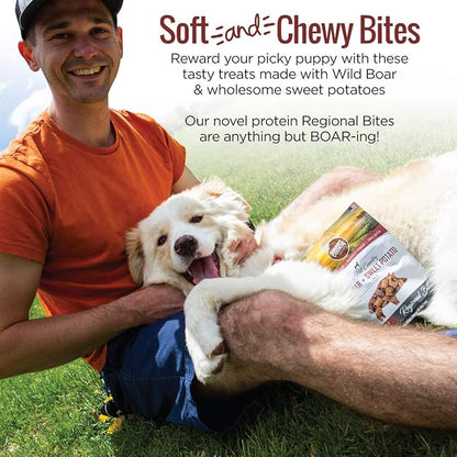 Smart Cookie All Natural Dog Treats - Wild Boar &amp; Sweet Potato - Training Treats for Dogs with Allergies, Sensitive Stomachs - Soft Dog Treats, Chewy, Grain Free, Human-Grade, Made in USA - 5oz Bag