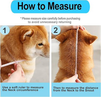 Supet Dog Cone Collar Adjustable After Surgery, Comfortable Pet Recovery Collar &amp; Cone for Large Medium Small Dogs, Elizabethan Dog Neck Collar Plastic Practical