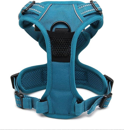 TRUE LOVE Truelove Adjustable No-Pull Dog Harness Reflective Pup Vest Harnesses Comfortable Control Brilliant Colors TLH5651(Blue,XL)