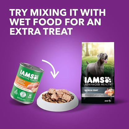 IAMS Advanced Health Skin &amp; Coat Adult Dry Dog Food Chicken and Salmon Recipe, 6 lb. Bag