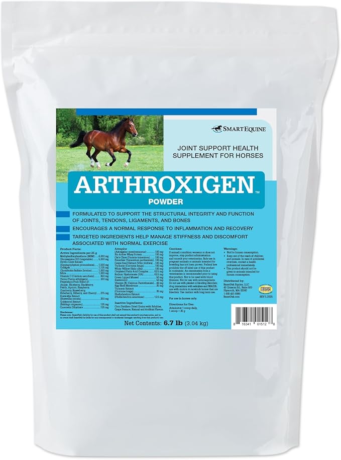 Uckele by SmartEquine Arthroxigen | Horse Joint Supplement, Glucosamine &amp; MSM for Horses | Encourages Strong Joints Mobility, Soft Tissue and Overall Wellness | 6.7 lb Bag